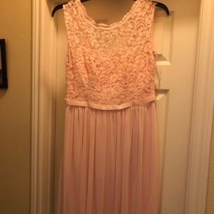 Pink blush lace dress